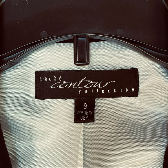 Cache Contour Collection Belted Jacket Black Sz S - Picture 9 of 16